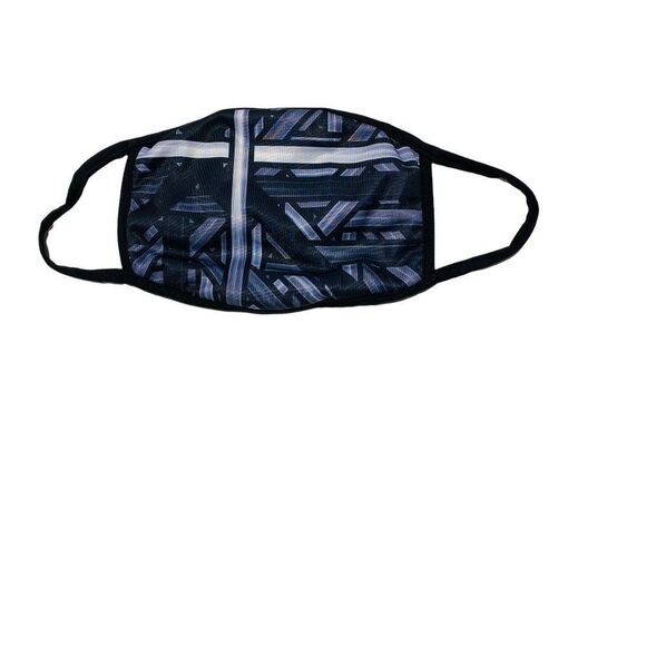 New Men's Cross Print Filter Face Mask Grey Black - Picture 1 of 3